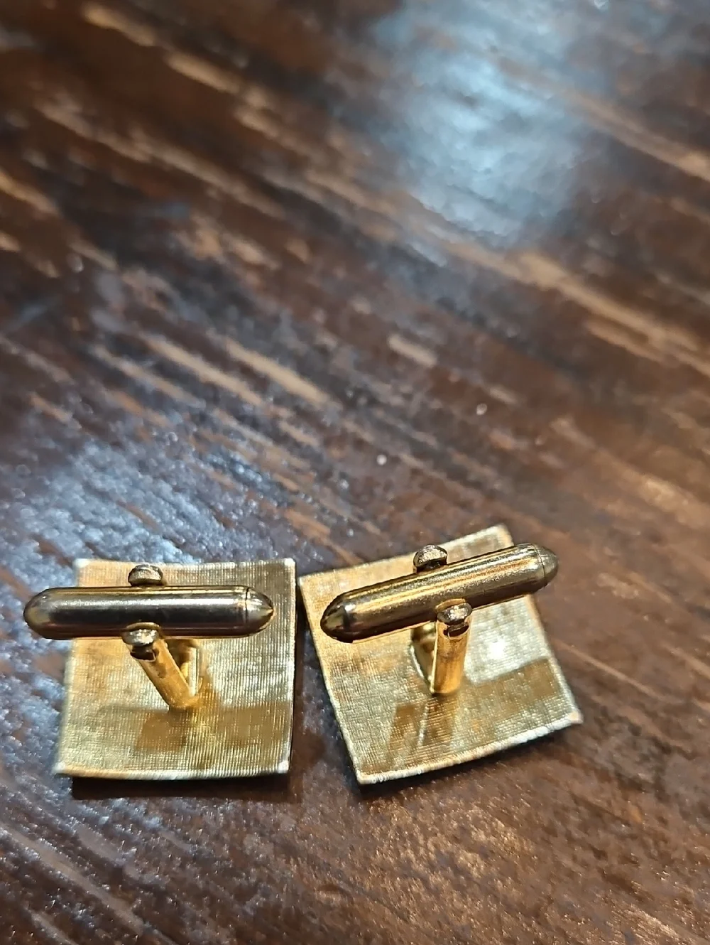 FLEUR‎ DE LIS MENS CUFFLINKS Vintage Gold toned